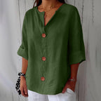 Lieke™ | Relaxed linen blouse for timeless elegance 
