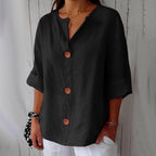 Lieke™ | Relaxed linen blouse for timeless elegance 