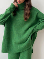 Sadie | Stilvolles Set aus übergroßem Rollkragenpullover und weiter Hose