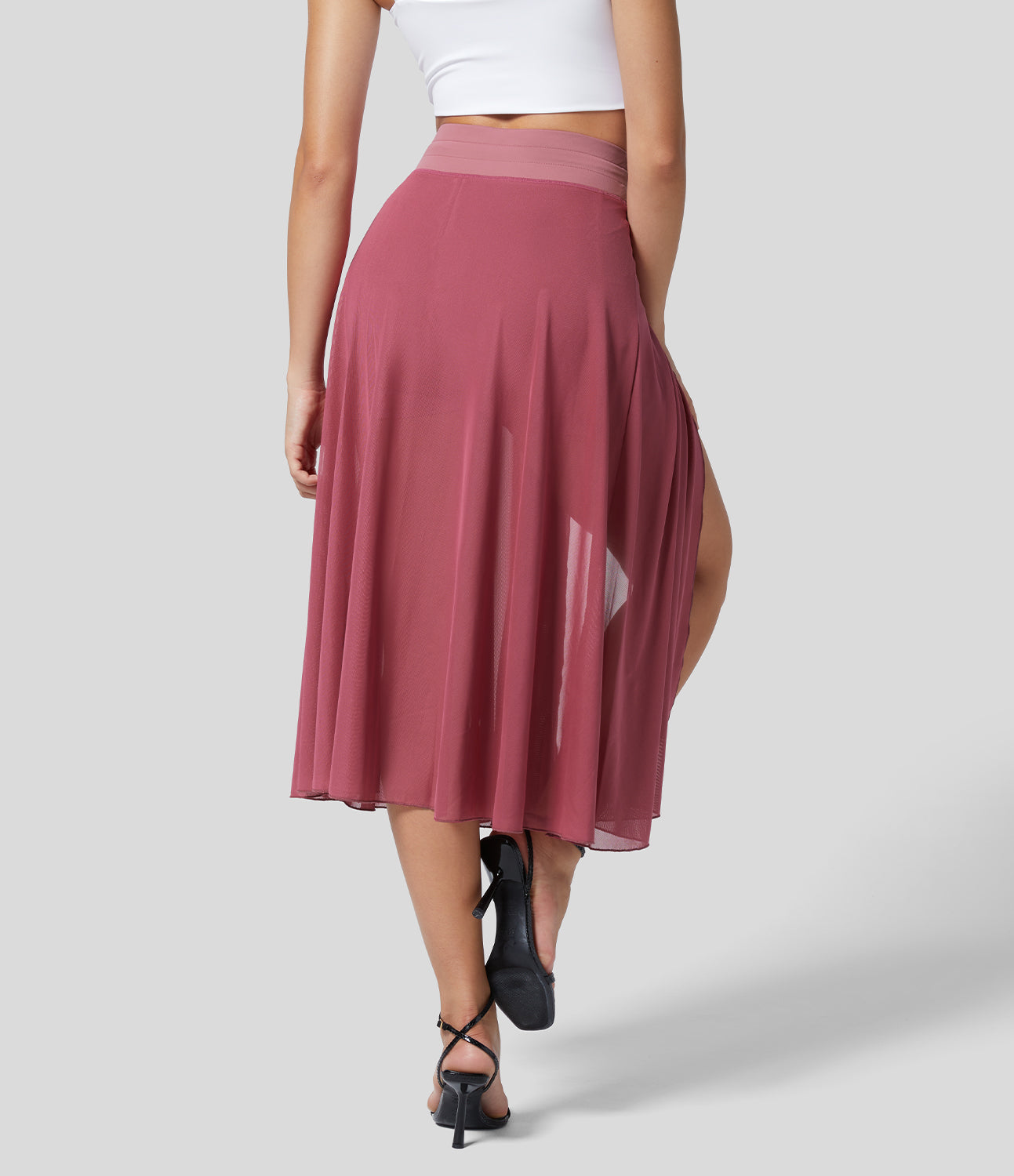 Shenia™ - High-waisted 2-in-1  Midi Flowy Rok