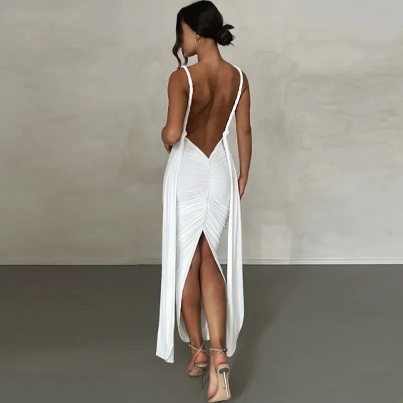 Malia™ - Open V Maxi Dress