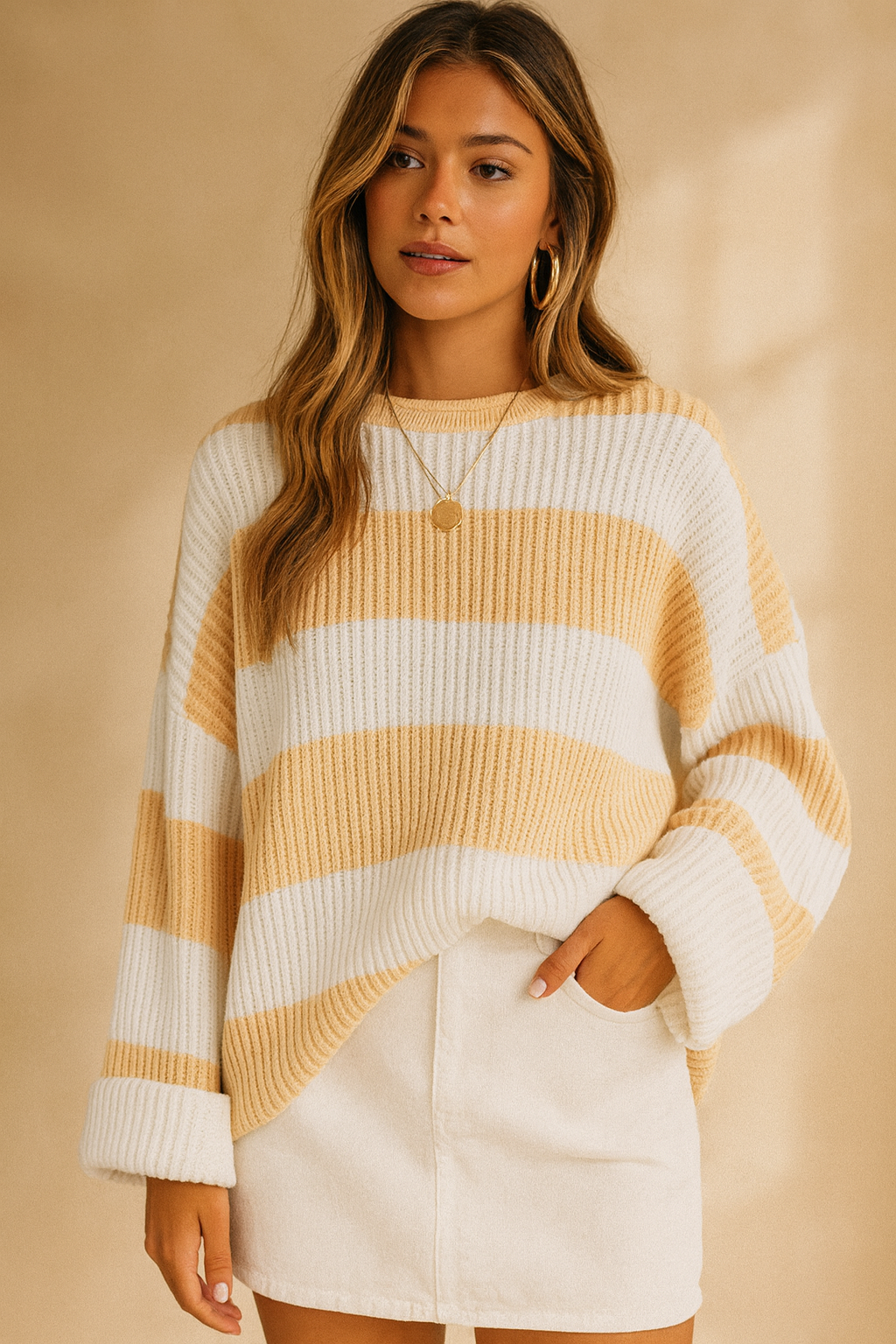 Maud | Gestreifter Pullover 