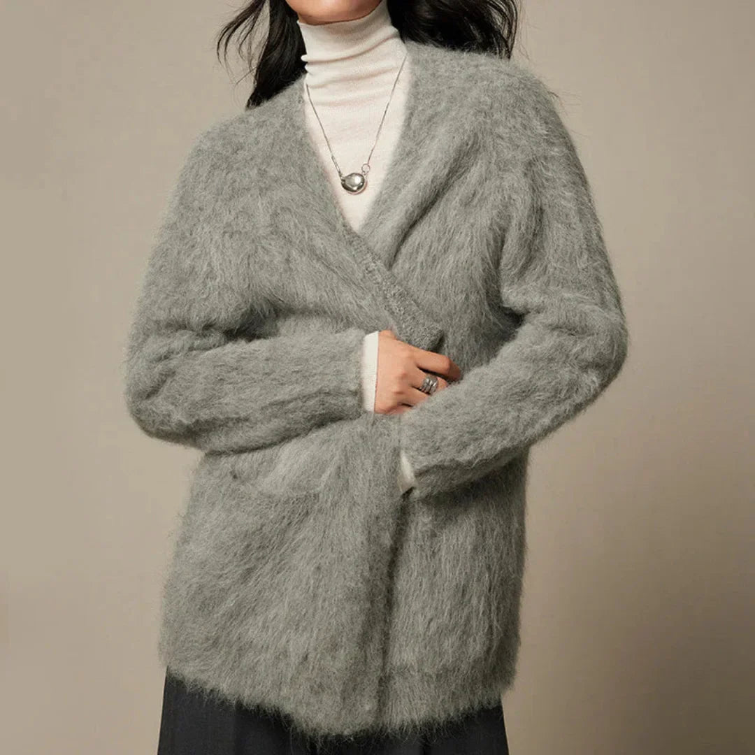 Brenda - Winter Alpaca Wol Trench Cardigan