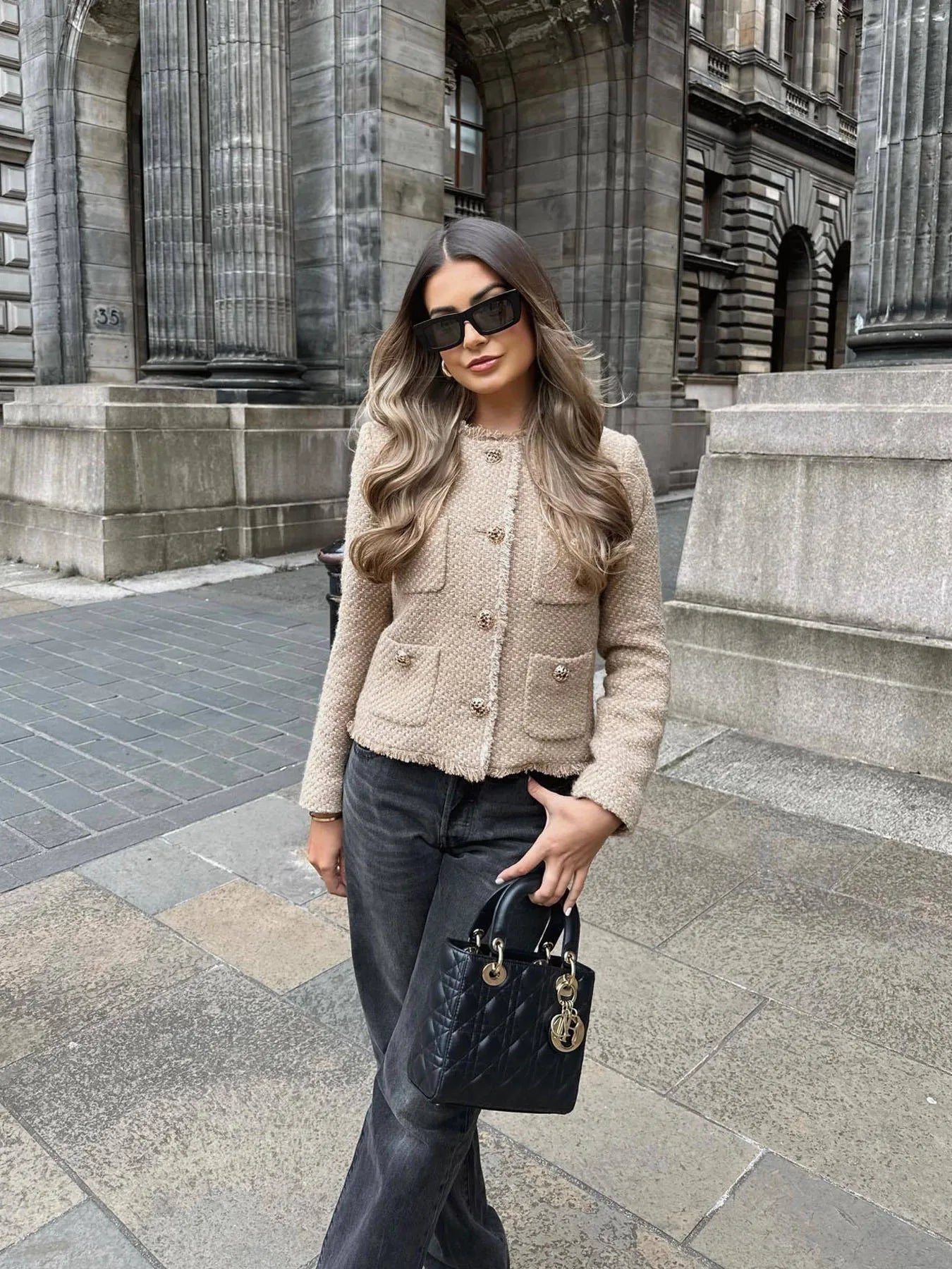 Kurze Tweedjacke