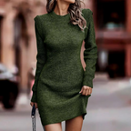 MoaLina - Elegantes Midikleid gestrickt Damen