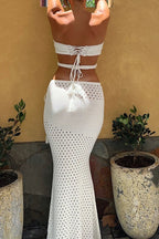 Aveline™ - Strapless  Crop Top Beach Set