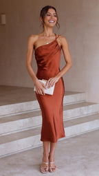 Elena | Asymmetrische midi-jurk
