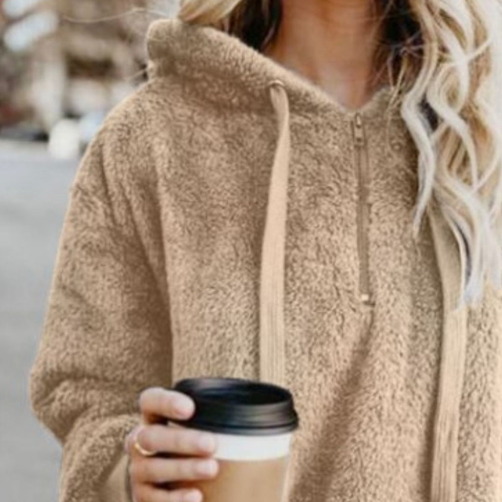 Warme fleece hoodie