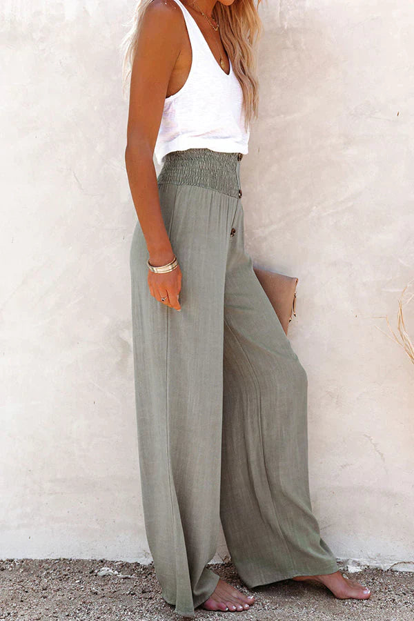 Dalia™ - Chamomile Linen Pants 