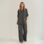 Alba | Casual two-piece set in handmade linen 
