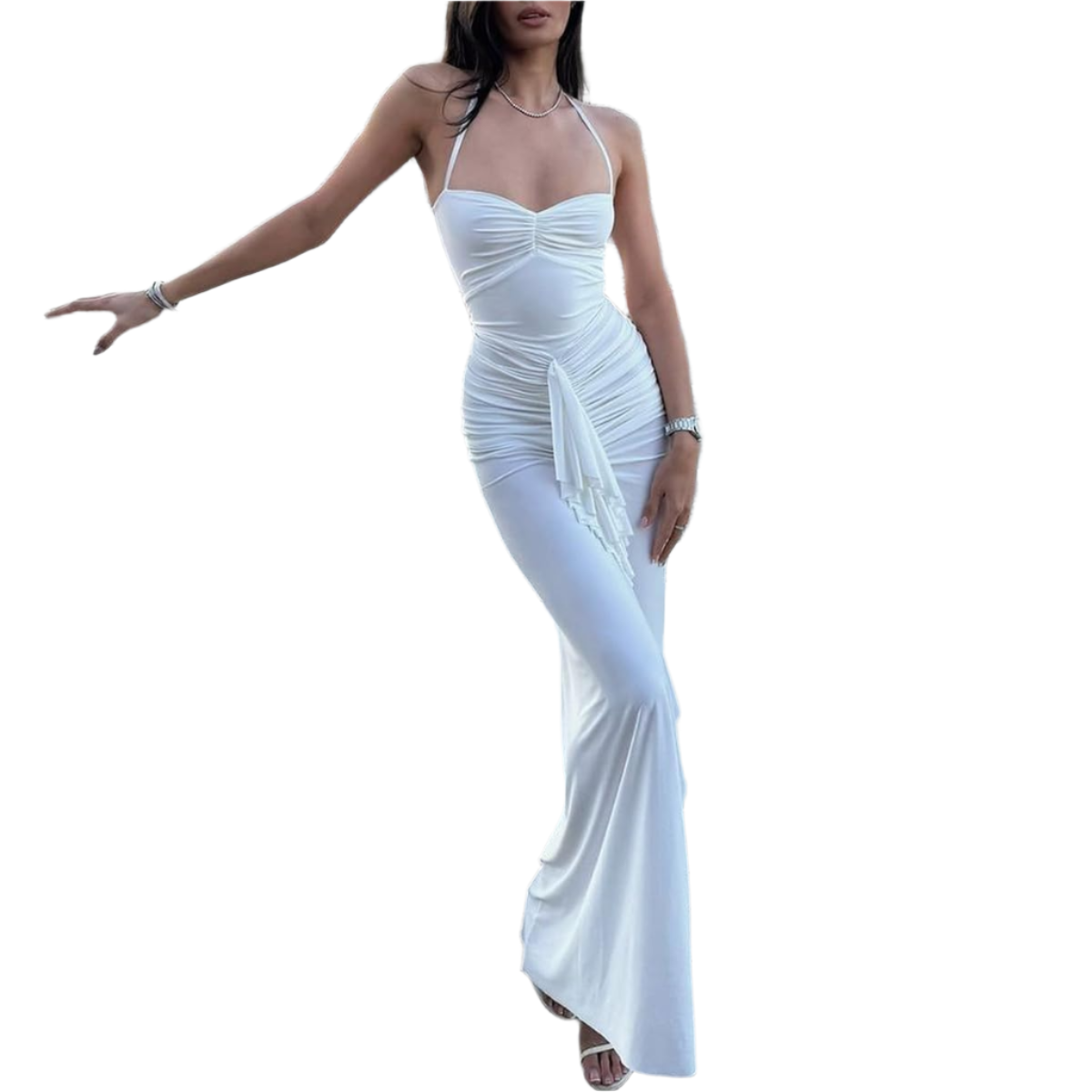 Penelope – Enges Damenkleid mit offenem Rücken