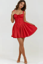 Bellevoir™ | Romantische Corsetjurk met Satijnglans