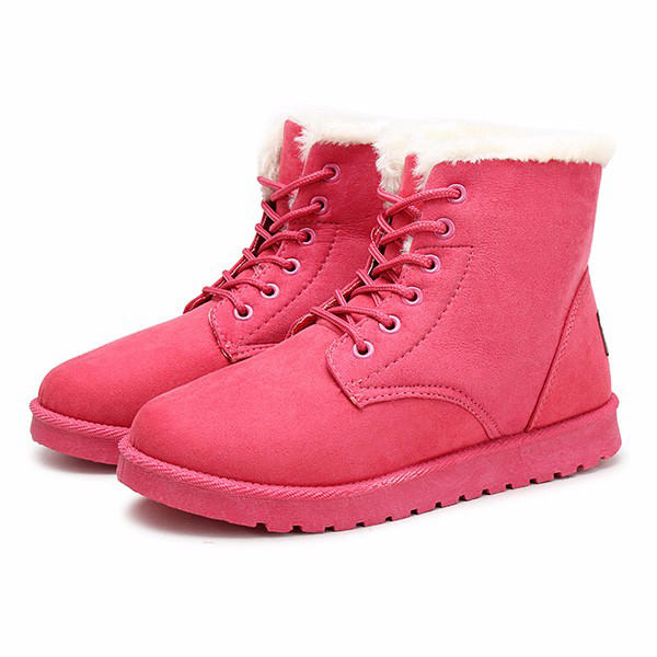 Snow White ankle boots with lace-up closure