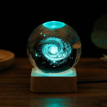 Galaxy Crystal Sphere™ | 3D Galaxy LED Night Lamp 