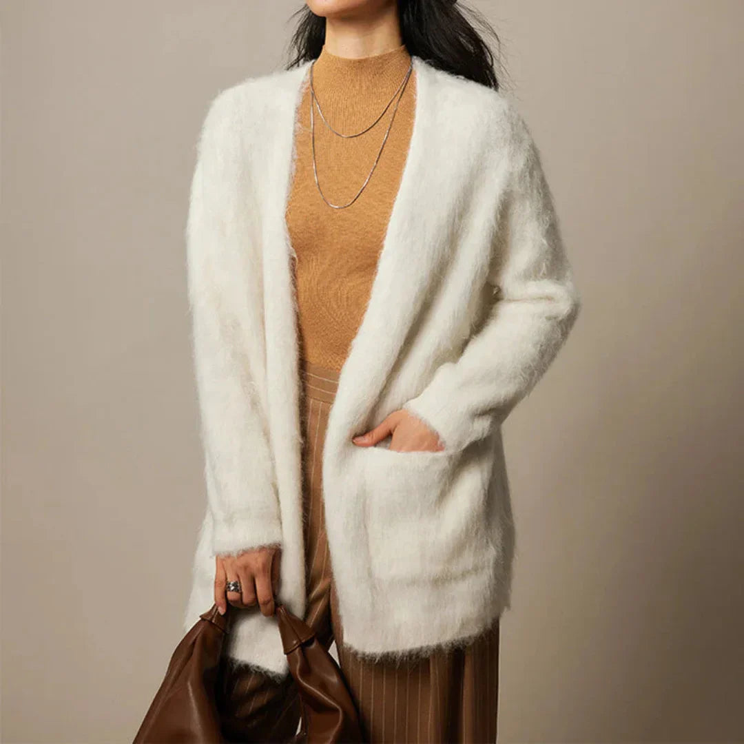 Brenda - Winter Alpaca Wol Trench Cardigan