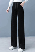 Freesia - Plain straight wide leg trousers