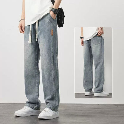 Loose straight men's jeans