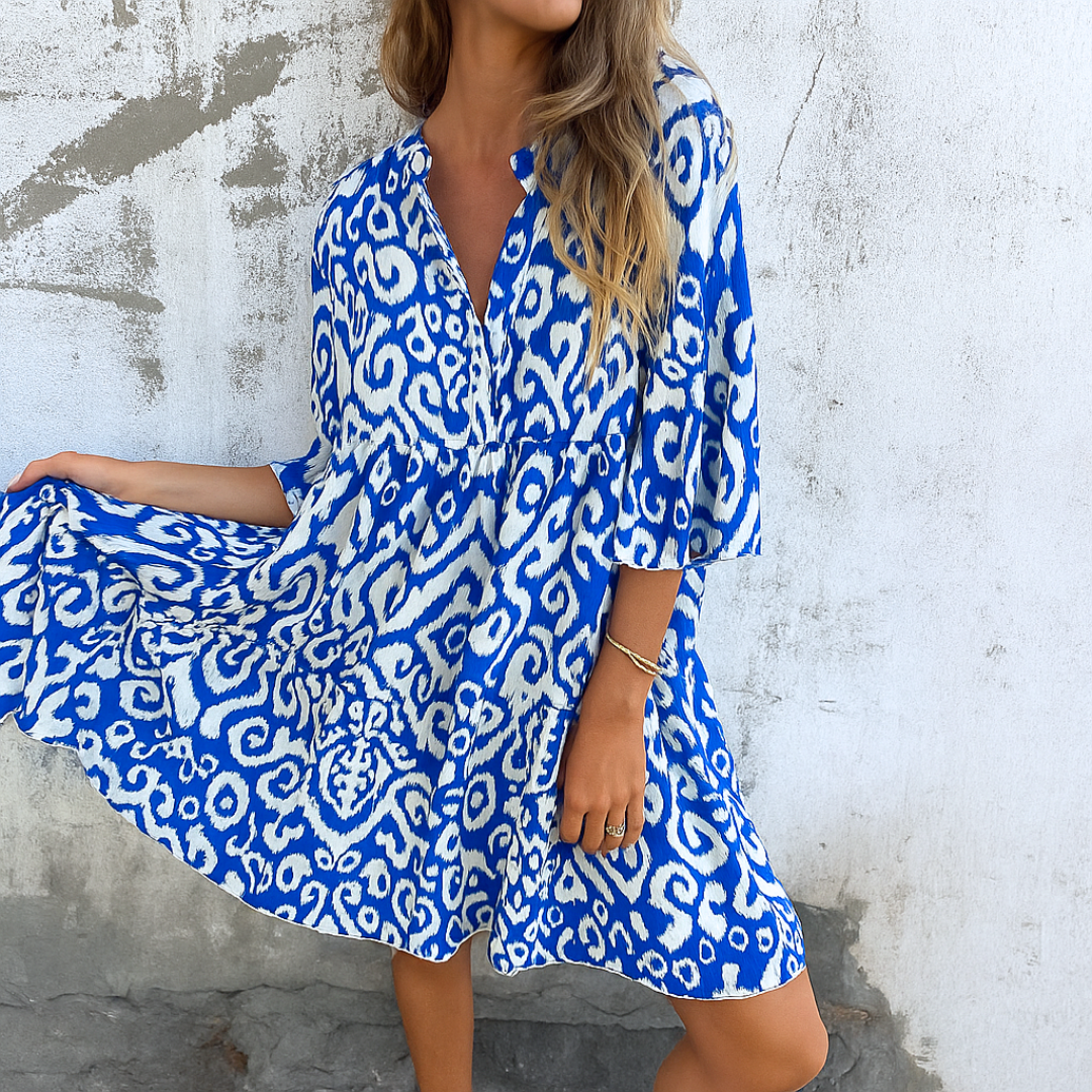 FLORELLA – ELEGANTES KLEID MIT V-AUSSCHNITT