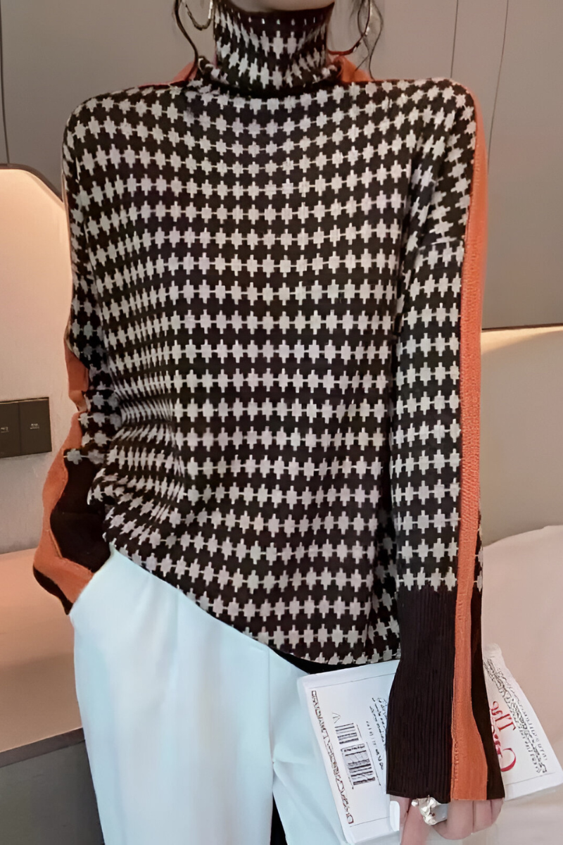 Nila™ | Trendy casual sweater with a high neck