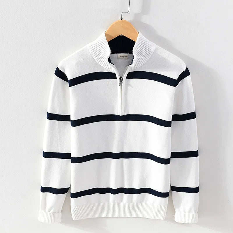 Luc – Lässiger Pullover mit halbem Reißverschluss