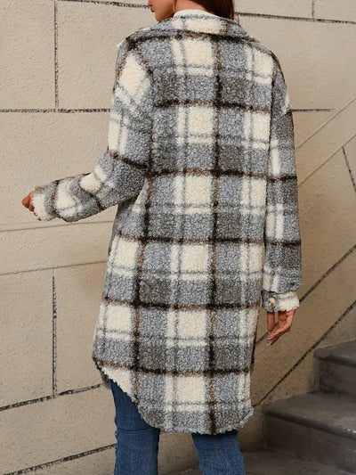 Isabelle™ | Bequemer karierter Teddymantel