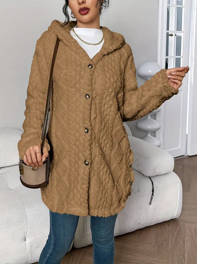 Lisa™ | Warmer Teddymantel mit Kapuze