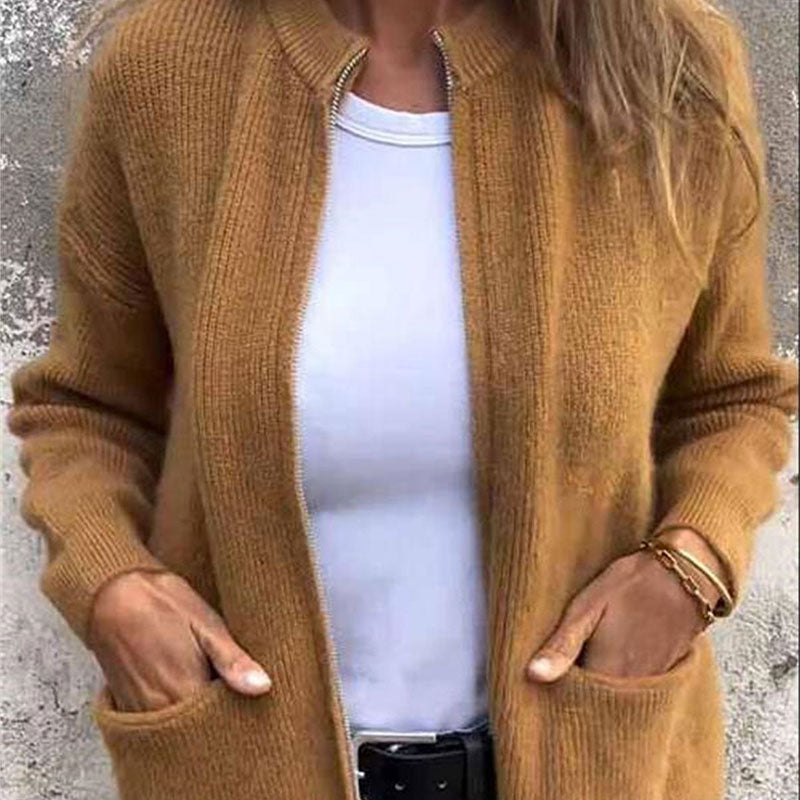 Evelyn | Comfortabele Zip-Strickjacket