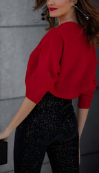 Zari | Elegant Sequin Flared Pants