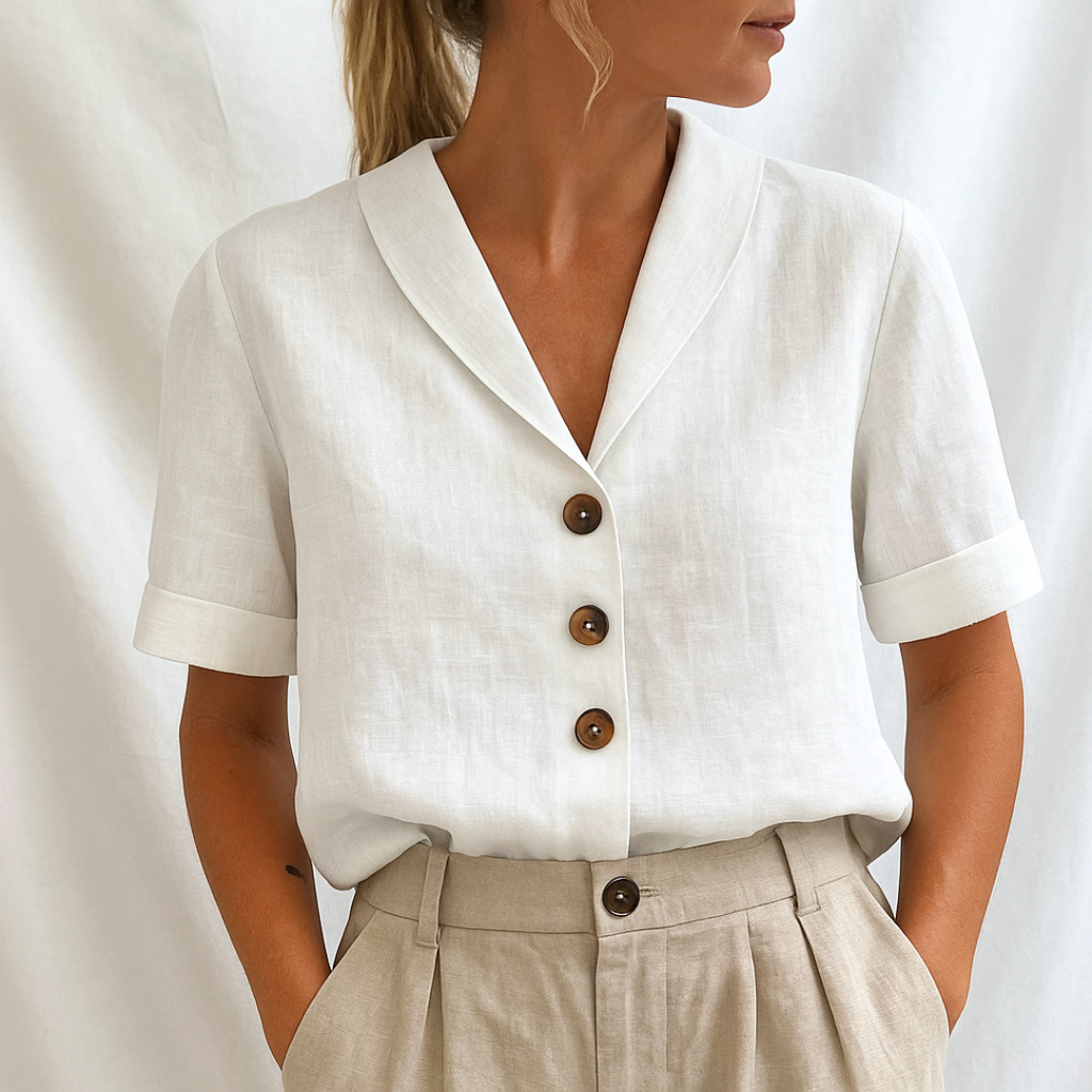 Marie™ | Elegante schlichte Bluse