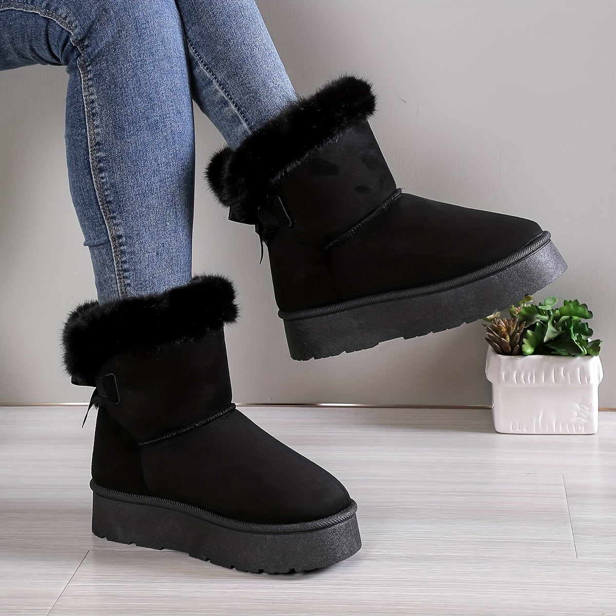 Enkellaarsjes | Dames Laarzen met Faux Fur Voering en Luxe Details