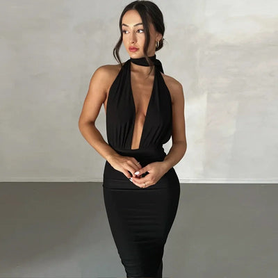 Malia™ - Open V Maxi Dress