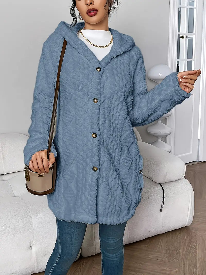 Lisa™ | Warmer Teddymantel mit Kapuze