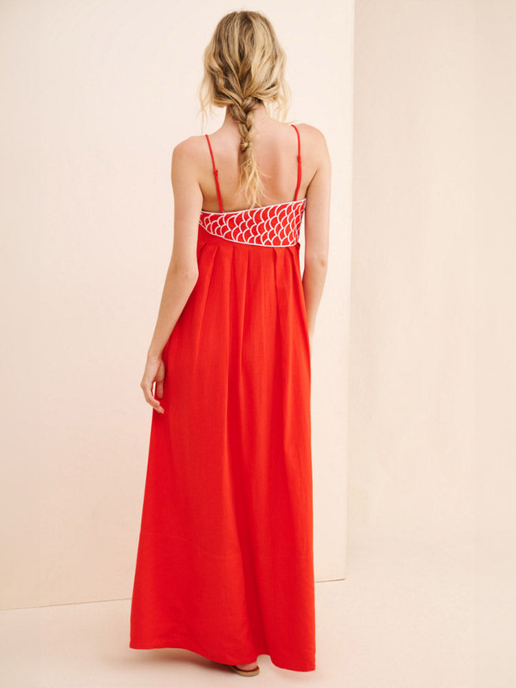 Sienna™ - Elegant Linen Blend Maxi Dress