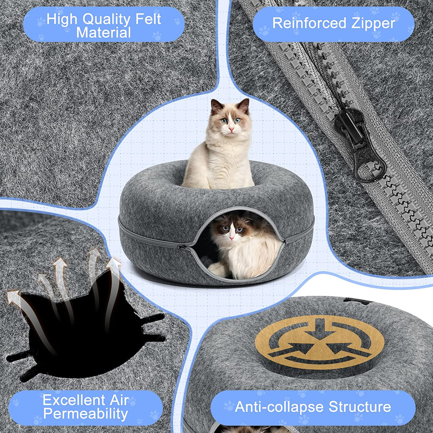 KittyCave™ | Paradise Cat Tunnel Bed