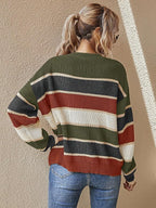 Serenelle | Striped Women's Sweater with Crew Neck &amp; Relaxed Fit