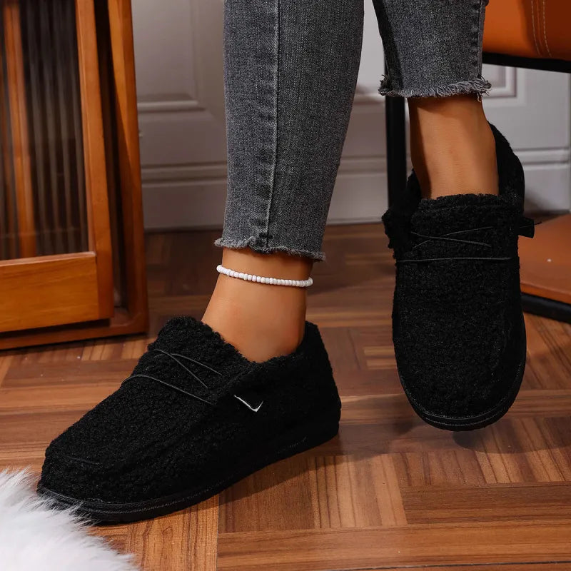 Nina | Warm Teddy Slippers