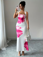 Zoe | Halter Neck Dress with Floral Print