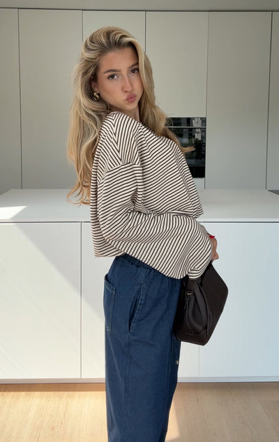 Rachel | Gestreiftes Longtop