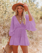 KIARA | Lace Boho Dress – Summer Dress with Buttons and Butterfly Sleeves