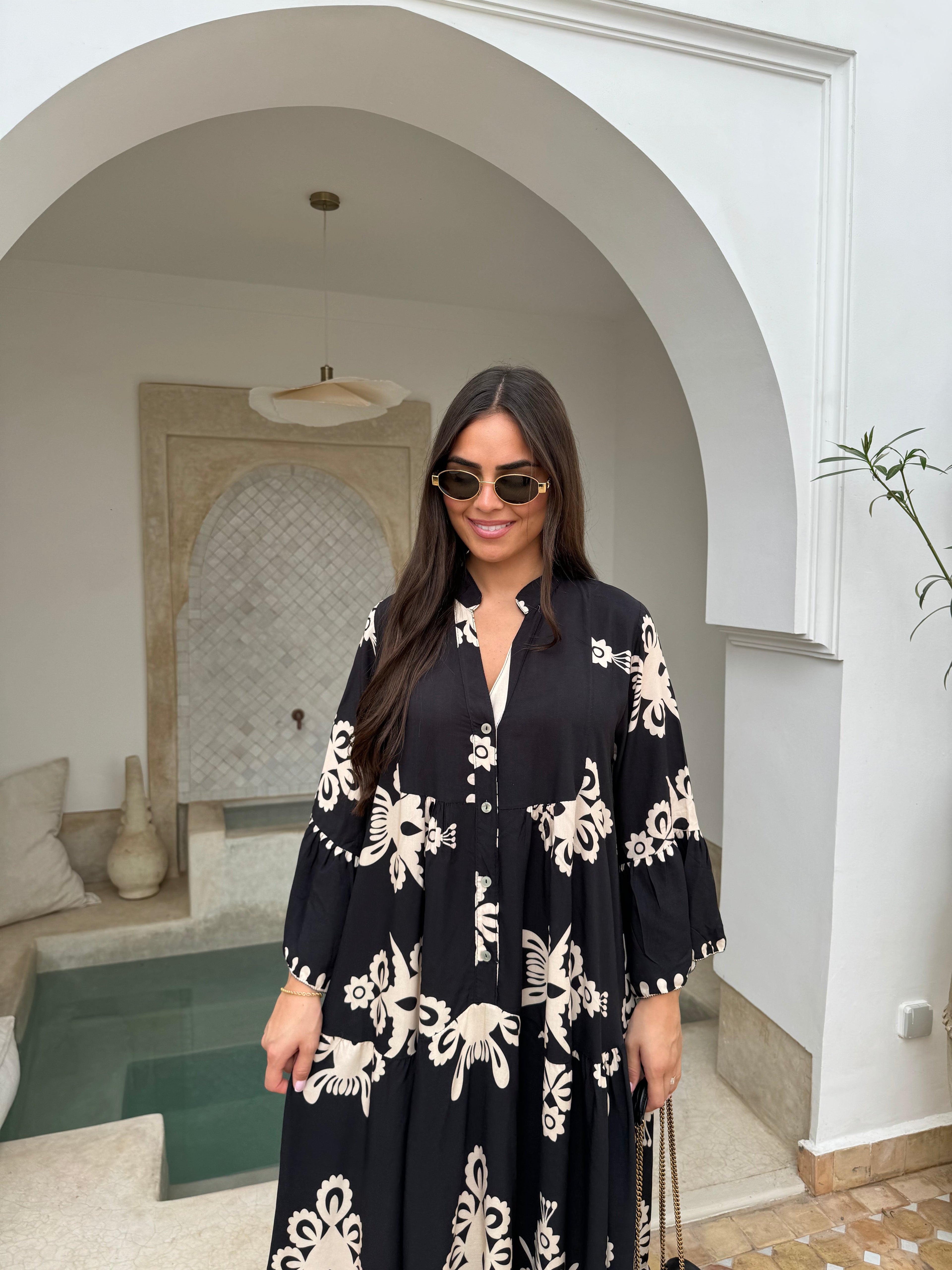 Schwarze FAUSTINE Robe