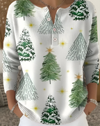 Emy™ | Festliches Weihnachts-Print-Top