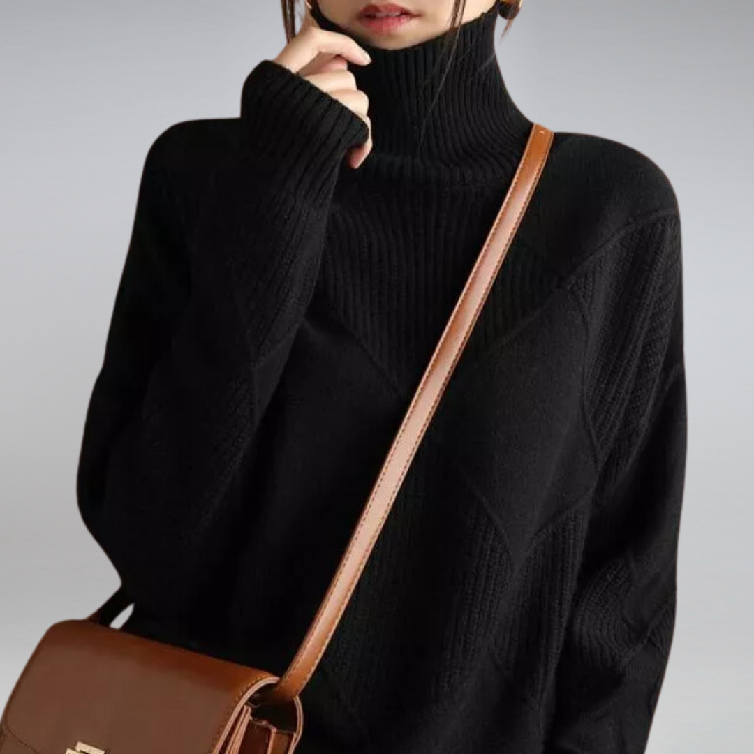 Mila™ | Luxuriöser Kaschmir-Rollkragenpullover