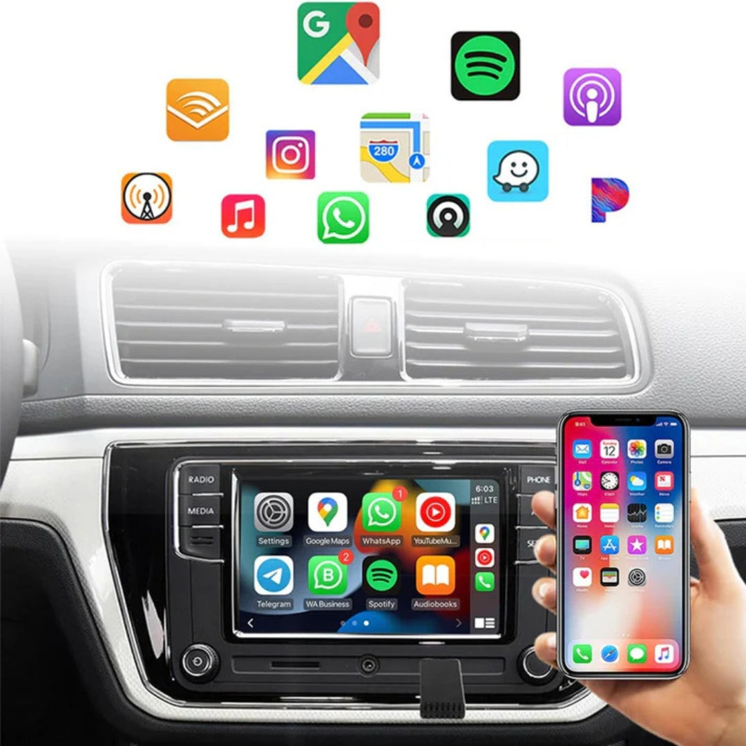 EasyPlay | Draadloze Apple CarPlay & Android Auto | USB-A & USB-C