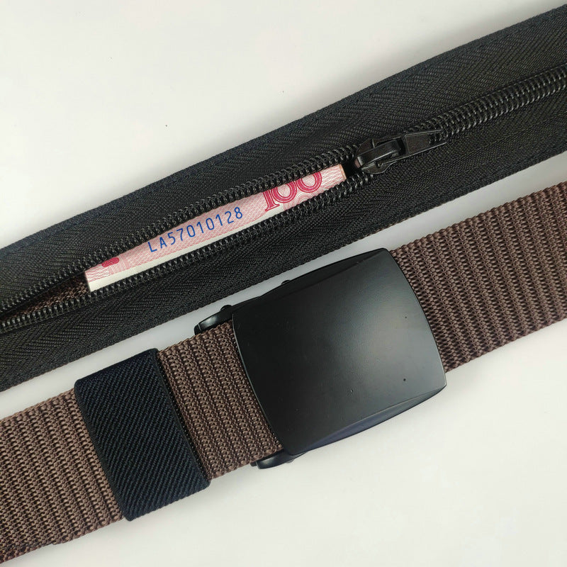 HiddenjaBelt - Belt w/ Hidden Zipper Pouch