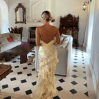 Alyssa | Women's Sleeveless Ruffle Maxi Dress | Elegant Prom Dress