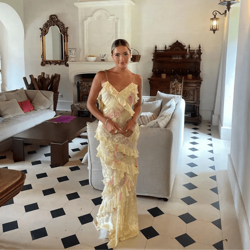 Alyssa | Women's Sleeveless Ruffle Maxi Dress | Elegant Prom Dress