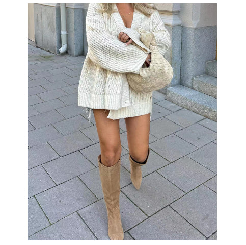 Anna Olsen | Losvallende Cardigan in Melkwit Polyester