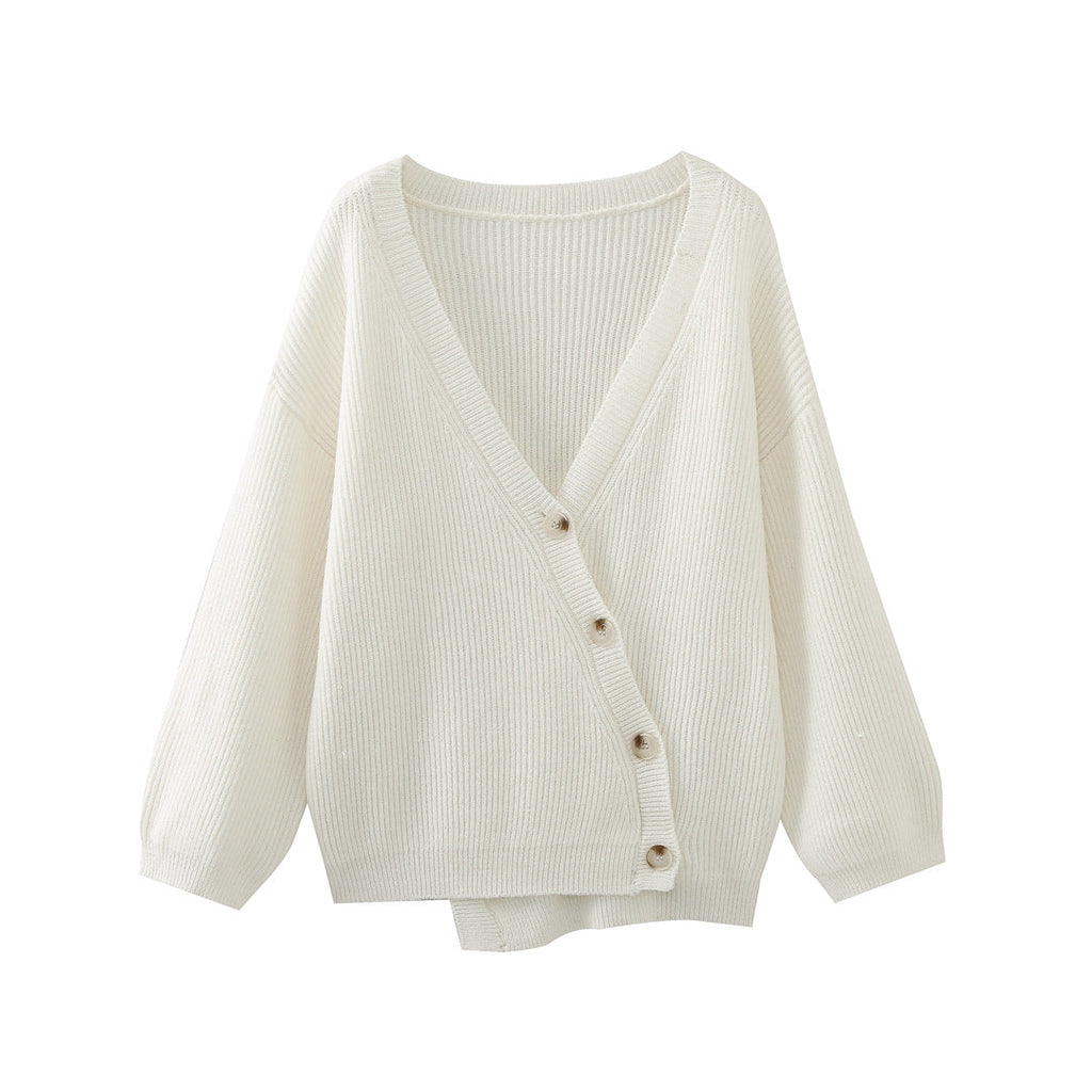Anna Olsen | Losvallende Cardigan in Melkwit Polyester