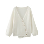 Anna Olsen | Losvallende Cardigan in Melkwit Polyester