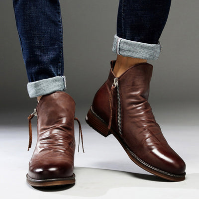 Trendy Enkelhoge Boots voor Mannen met Klasse